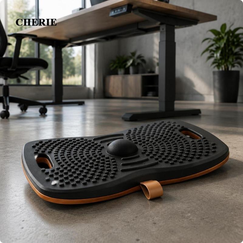 [Chery] กระดาน Wobble ไม้พื้นผิว Wobble Balance Board แบบพกพา Ergonomic Foot Rocker