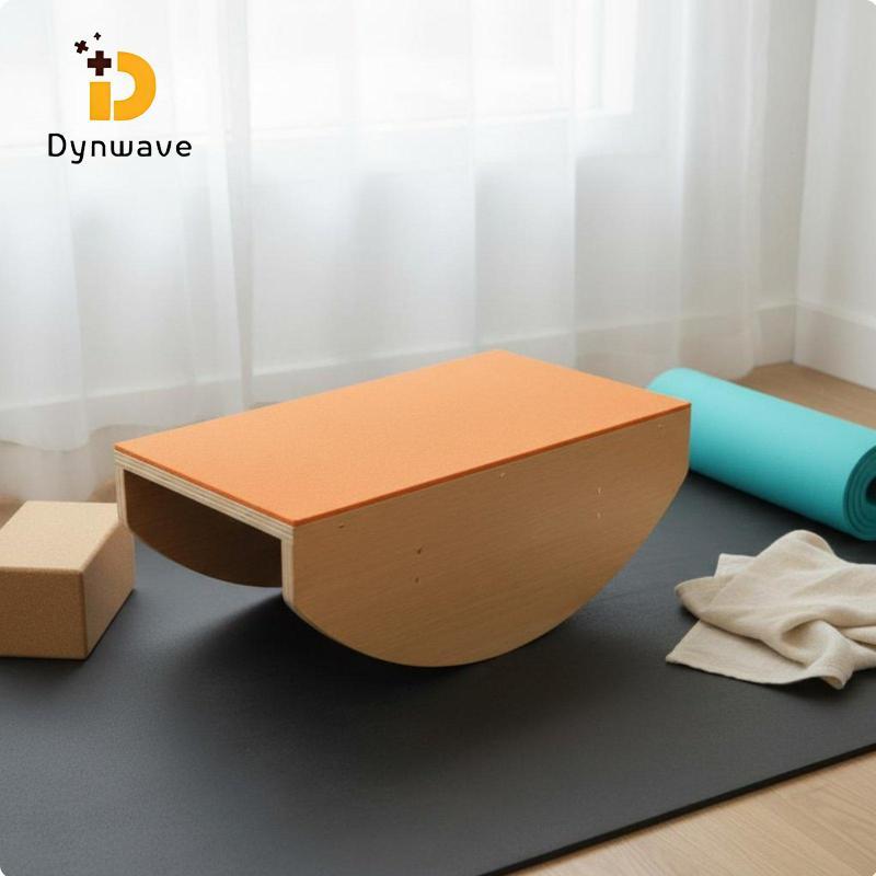Dynwave Pilates Balance Board กระดานสมดุลไม้สําหรับงานหนักการออกกําลังกายเอฟเฟกต์ต่ํา