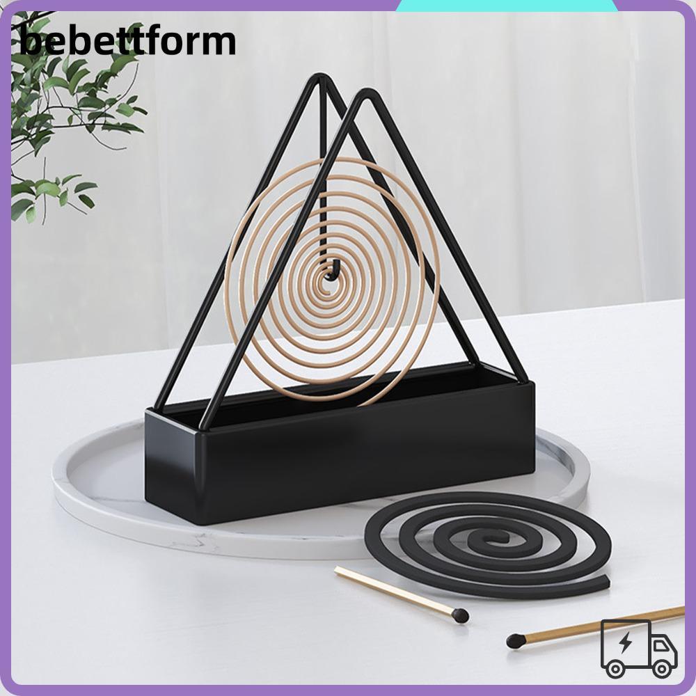LUCKY Coil Holder, ที่ใส่ธูปเหล็กสีดํา, สีดํา 12.7x4.2x15cm Censer Frame Bedroom
