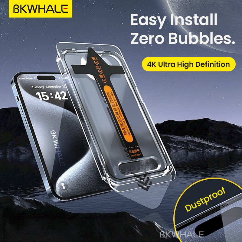 BKWHALE ติดตั้งง่าย 4K HD กระจกนิรภัยสําหรับ Samsung Galaxy A55 A56 A57 A35 A36 A37 A26 A27 A16 A17 A54 A34 A07 S26 S25 S24 Ultra S23 FE S25 Plus S26 +