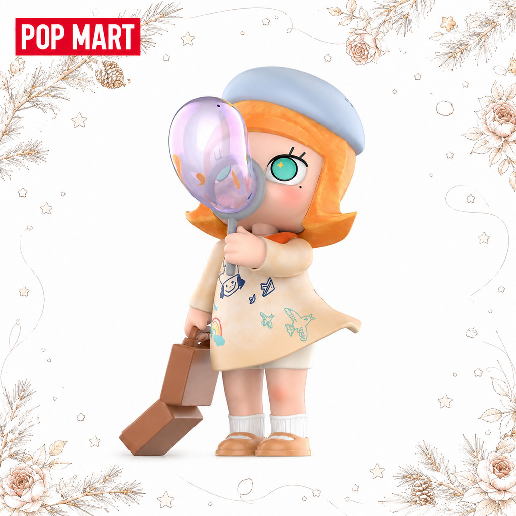 P POPMART MOLLY Dream Chasing Bubble ของขวัญฟิกเกอร์ของแท้
