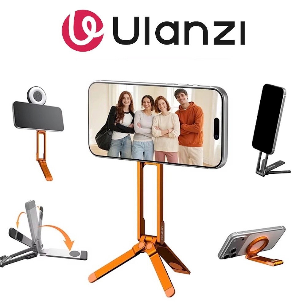 Ulanzi MA30S ที่วางโทรศัพท์แม่เหล็ก Carabiner ขาตั้งกล้อง Selfie Stick Stand สําหรับสมาร์ทโฟนมือถือ