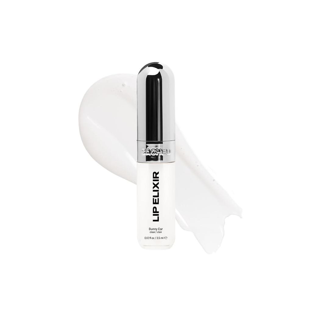 Sacheu Lip Elixir Hydrating Lip Gloss, High-Shine, Bunny Tongue (สีชมพู)
