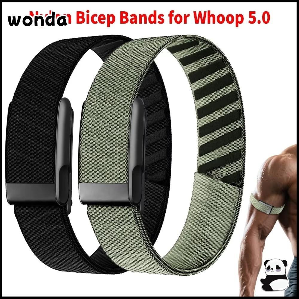 WONDA Fitness Band,ยืดหยุ่นเปลี่ยนBicepสําหรับ Whoop 5.0,คุณภาพสูงBreathableปรับไนลอนTrackerสําหรับ 