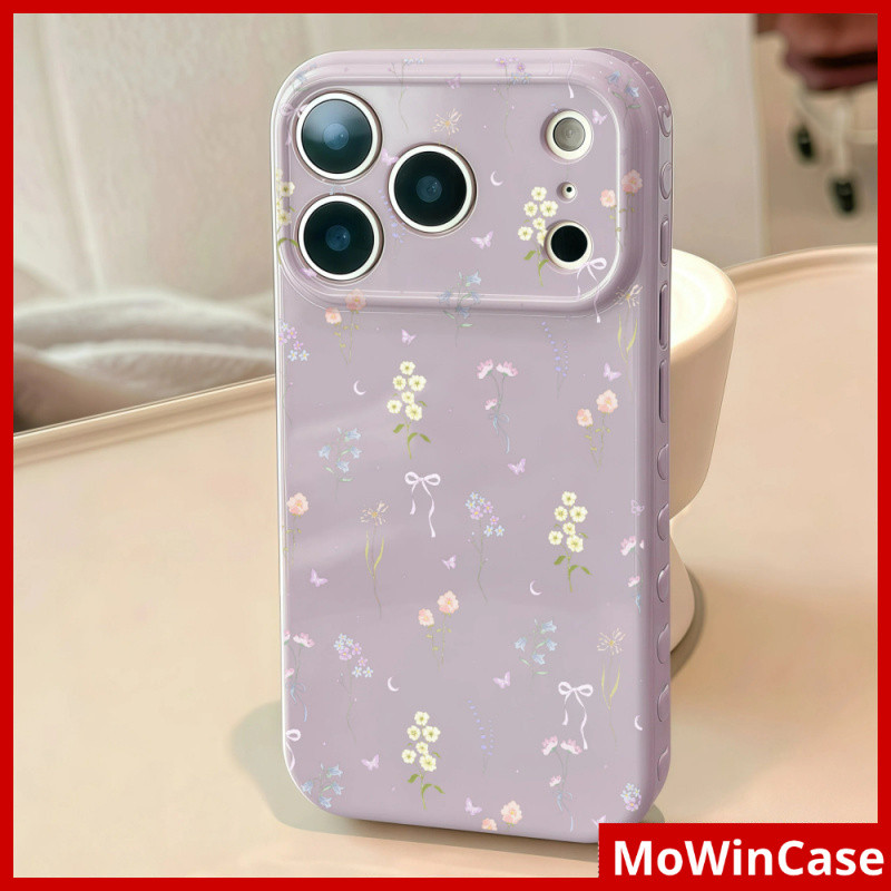 MowinCASE- เข้ากันได้กับเคส iPhone 11, เคส iPhone 17 Pro Max, เคสโทรศัพท์รูปหัวใจ เนื้อนุ่มเงาดอกไม้หลากสีเล็กๆ