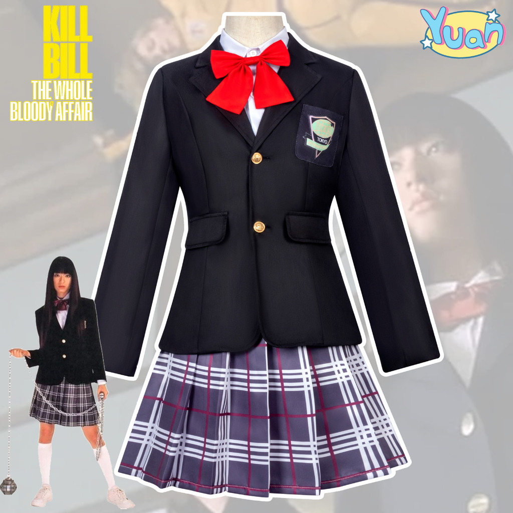 Kill Bill Gogo Yubari คอสเพลย์เครื่องแต่งกายผู้หญิงญี่ปุ่น JK ชุดนักเรียนชุดภาพยนตร์ Bodyguard ชุดสํ