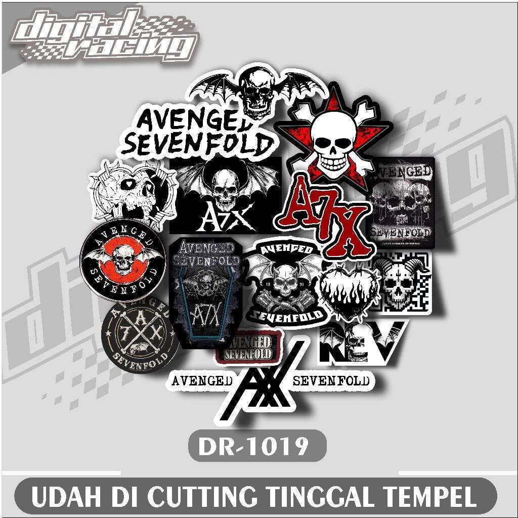 1019 Dr สติ๊กเกอร์ 15 ชิ้น Band AVENGED SEVENTFOLD / A7X สติ๊กเกอร์แพ็ค | สติ๊กเกอร์วง A7x ความงาม