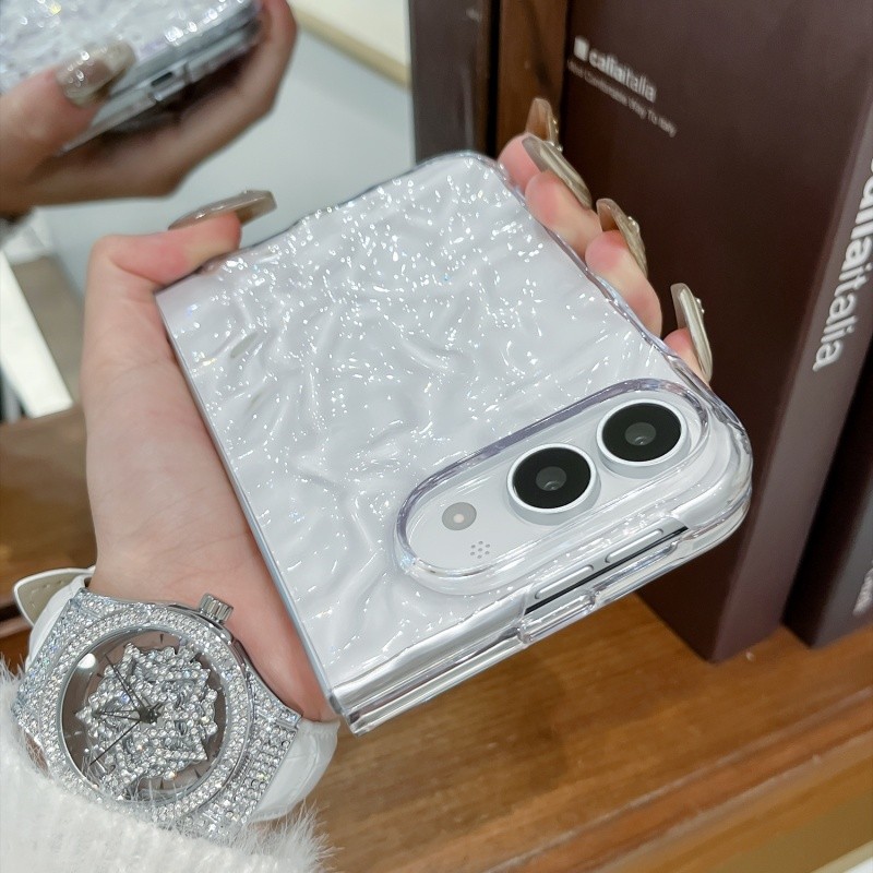 แฟชั่น Water Waves Clear Casing สําหรับ iPhone Duo Case Protective Mobile Phone Back Cover