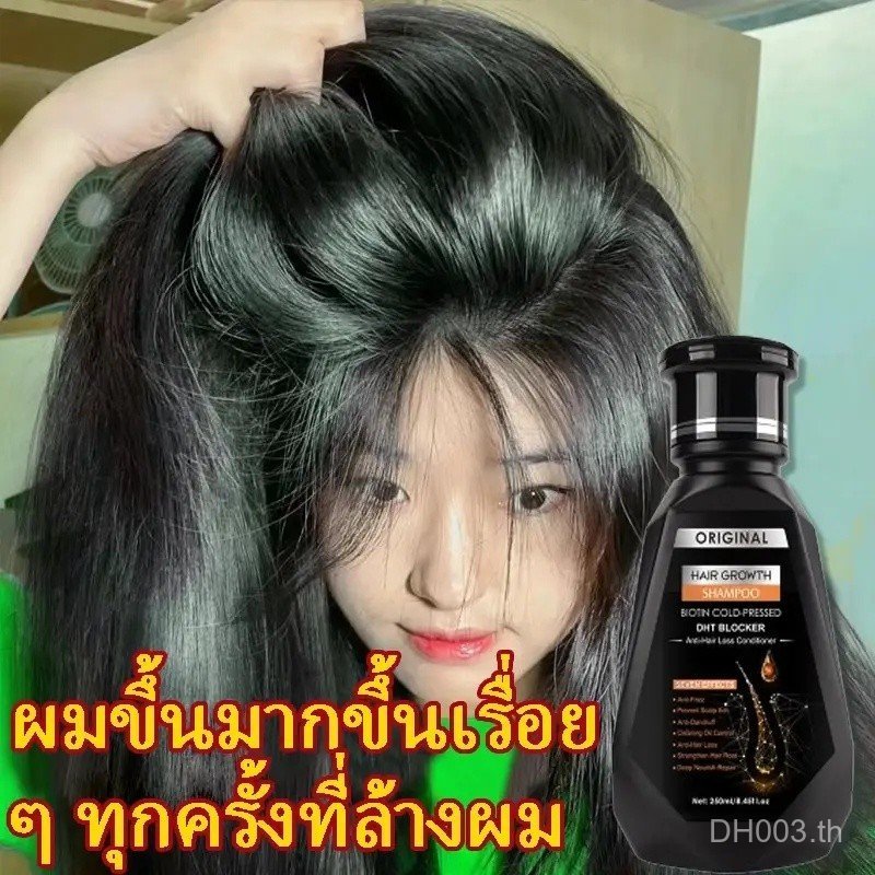 แชมพูขิง แชมพูส่งเสริมการเจริญเติบโตของเส้นผม แชมพูสมุนไพร DHT สกัดจากขิงสด บํารุงรากผม ส่งเสริมการเ