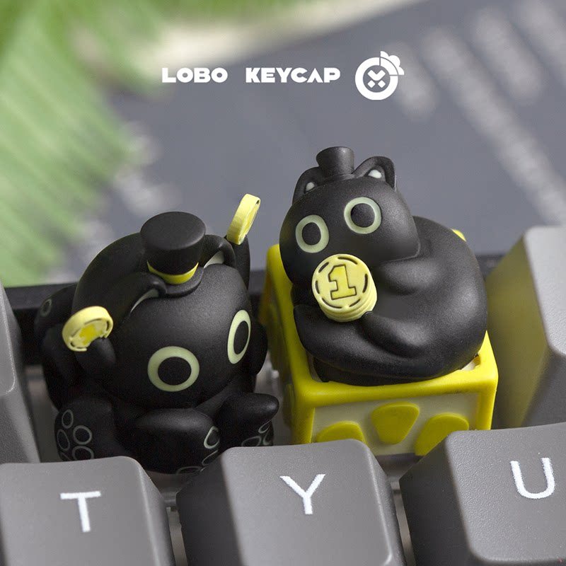 keycap work egg keycaps Master of Mystery Kemao Cat Series Keycap น่ารัก Healing น่ารัก Keycap Erchu