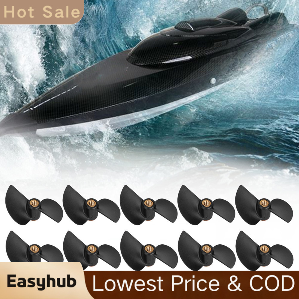 Easyhub-th Cosiki ใบพัดใต้น้ำ RC เรือ 10pcs Shaft Center Hole รีโมทอะไหล่ชุด Prop สำหรับ FT009 กลางแ