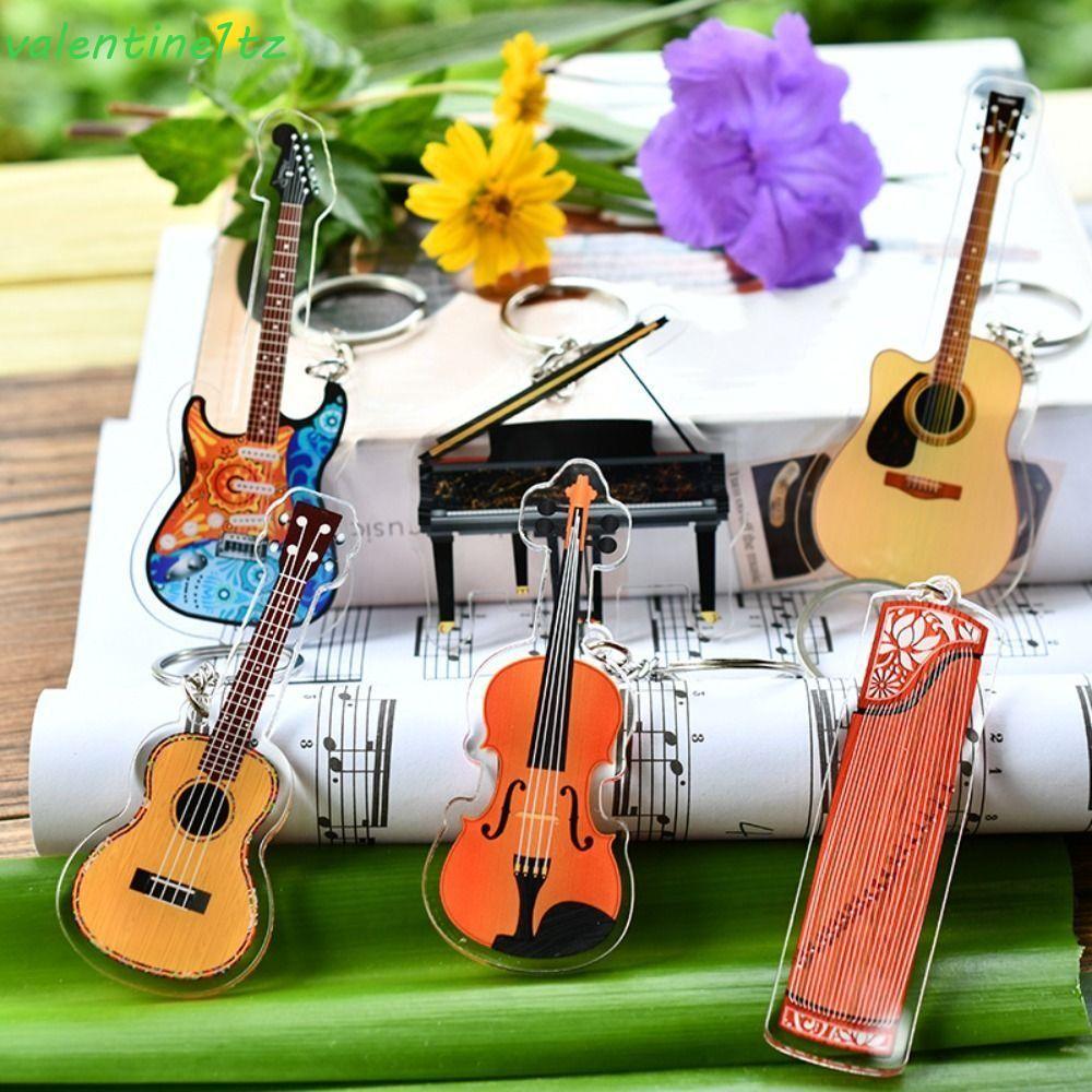 YOGIC กีตาร์พวงกุญแจอะคริลิค, Ukulele VIOLIN กีตาร์รุ่นจี้,เบสจี้ Cello Pipa Clarinet กีตาร์ไฟฟ้าพวง