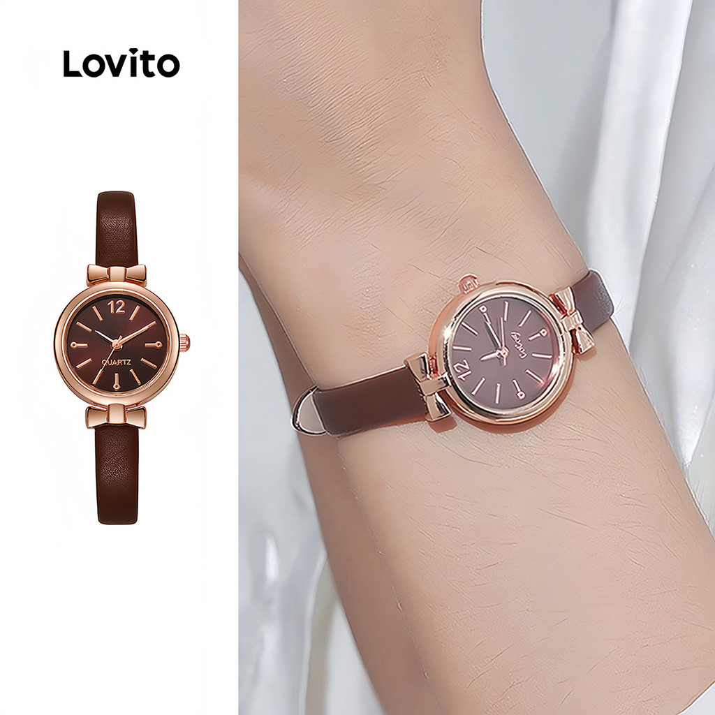 Lovito สง่างาม นาฬิกาควอตซ์ เรียบง่าย LFA111268