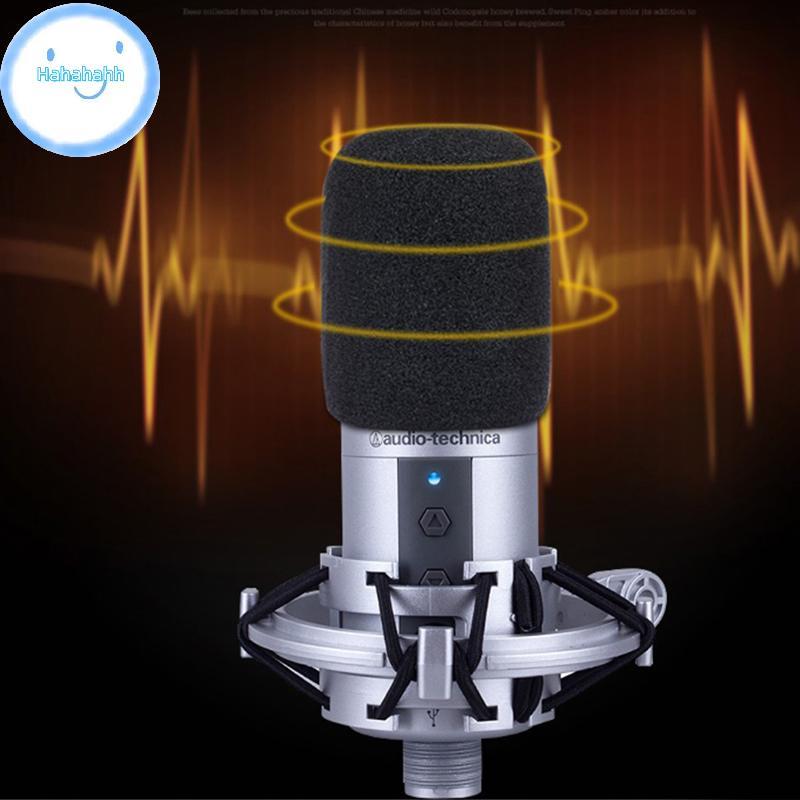 Haha 1PC AT2020 Mic Windshield โฟมกรองสําหรับ Audio Technica ATR2500 AT2035 AT2050 AT4040 ไมโครโฟนกร