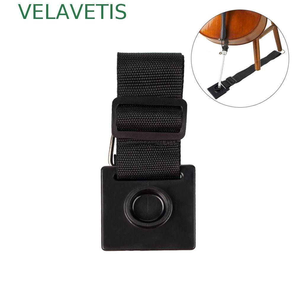 VELAVETIS Cello Endpin Stopper, Anti Scratch ปรับเข็มขัด Cello Non Slip Pad, Flat พร้อมสายคล้อง Prac