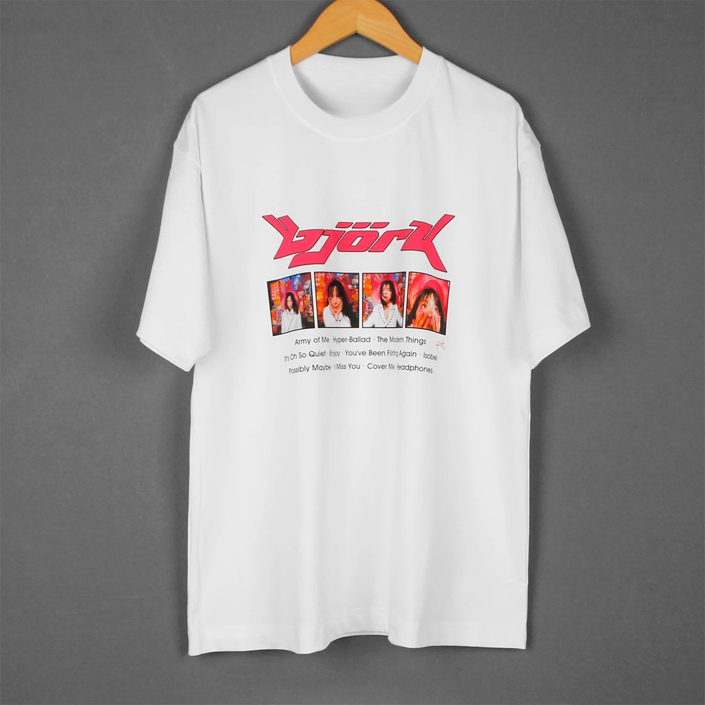 พร้อมส่ง เสื้อยืดผู้ชายลายBjork Chemical Brothers ผ้าCotton100% ใส่สบาย ระบายอากาศดี แฟชั่นt-shirt O