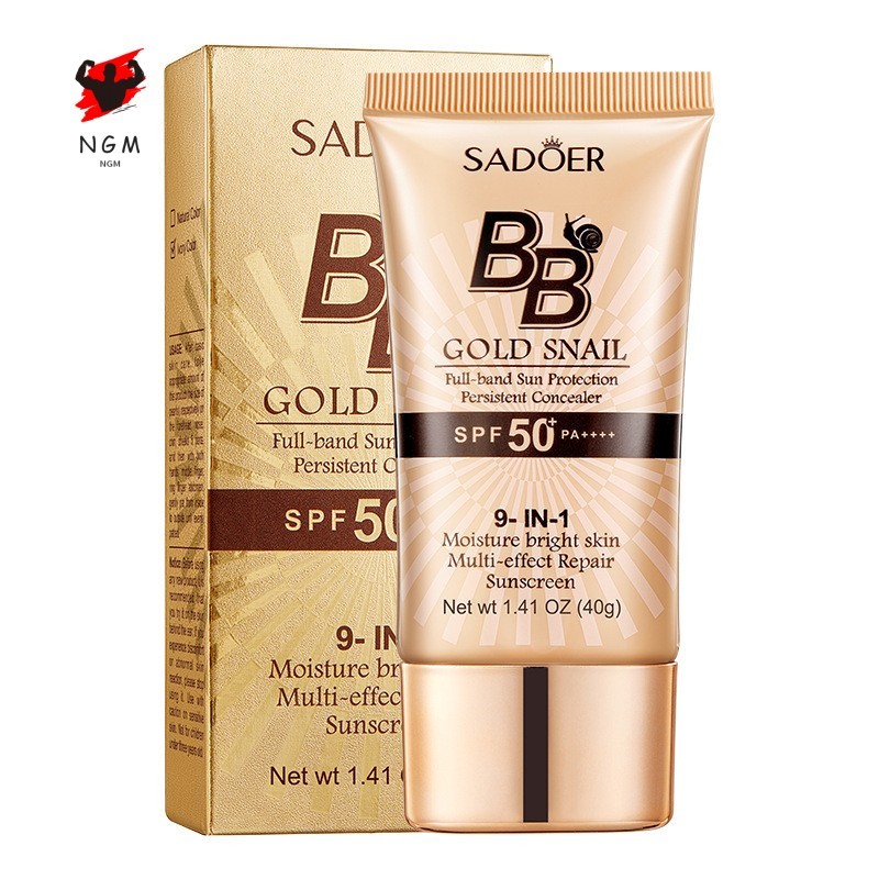 ROREC SADOER SPF50+ PA+++ Gold Snail Sunscreen BB Cream คอนซีลเลอร์ครีม Sunblock 40g