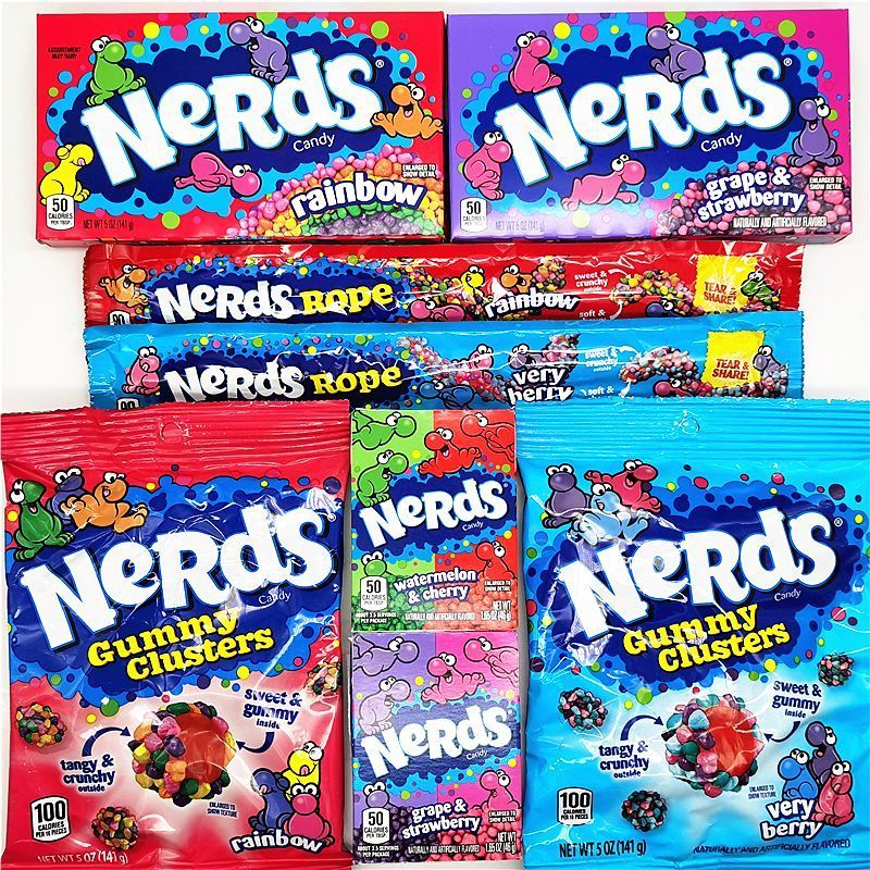 US นําเข้า Nerds สีสัน Granular Candy เชือกสีลูกกวาด Candy เชือก Candy ขนม 8-30v