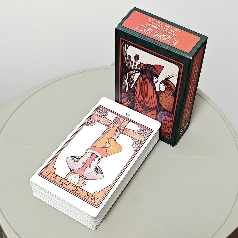 12 * 7 ซม. Aquarian Tarot Aquarian Tarot ภาษาอังกฤษเกมกระดานการ์ดเกม Aquarian Tarot