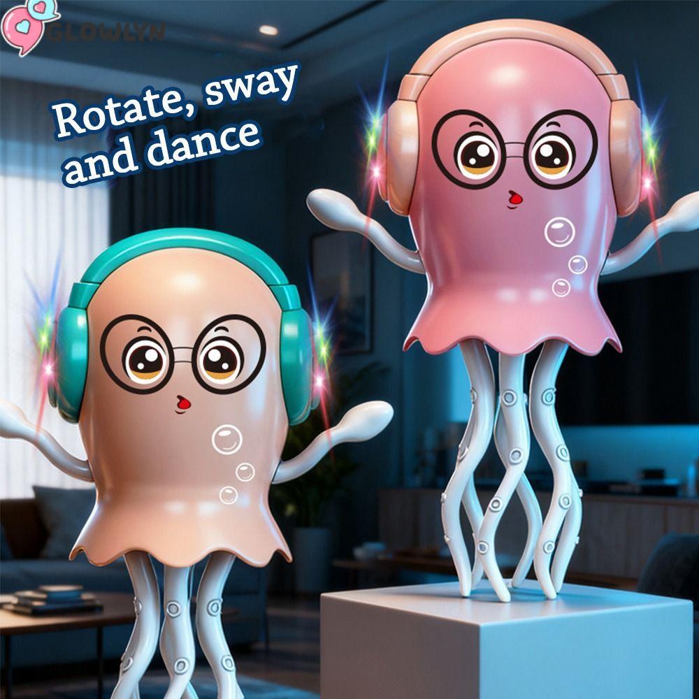 GLOWLYN เต้นรําปลาหมึกยักษ์ของเล่น, Magic Inertia Crawling Dance Auto-Dance Octopus ของเล่น,ตลกอัตโน