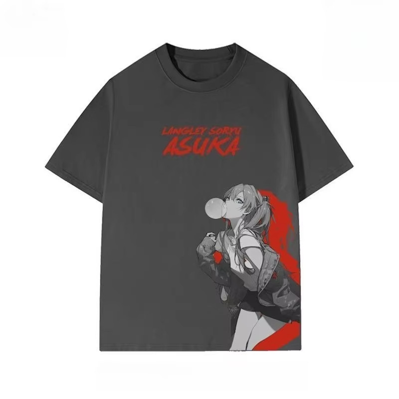 EVA Asuka Anime Neon Genesis Evangelion Printed T-shirt Men's and Women's T-shirt Men's Top Sports T