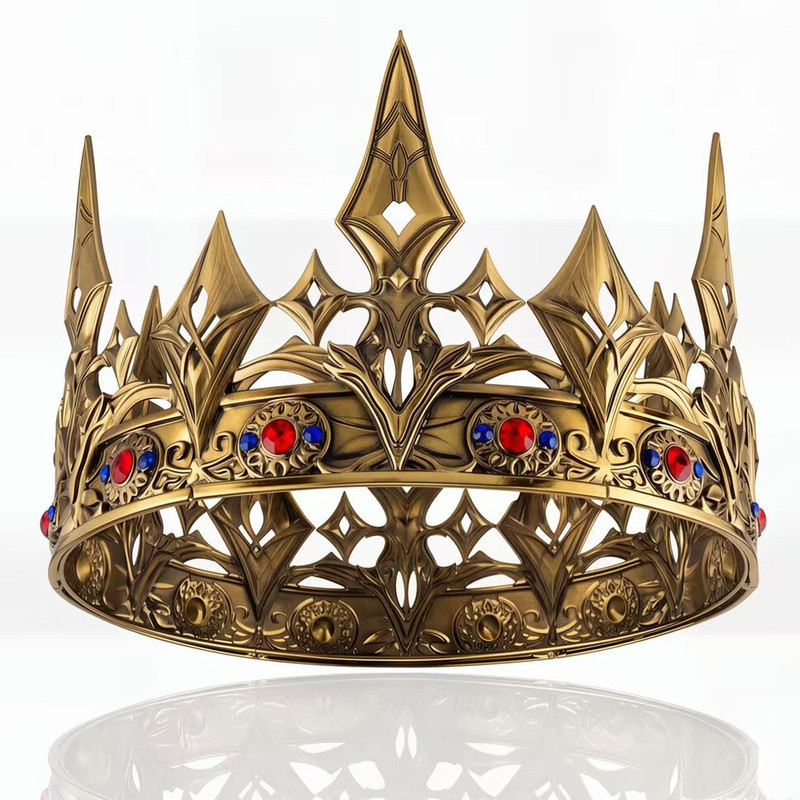 Love และ Deep Sky Meteor Eclipse Kings Head Crown cos Props Dark Star King Queens Crown Headdress Cr