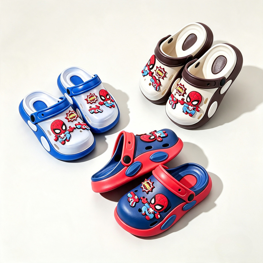 รองเท้าแตะเด็กชาย Superman คุณภาพสูง – นุ่ม สบาย – Size 24–29 – Hot Trend Superman Sandals