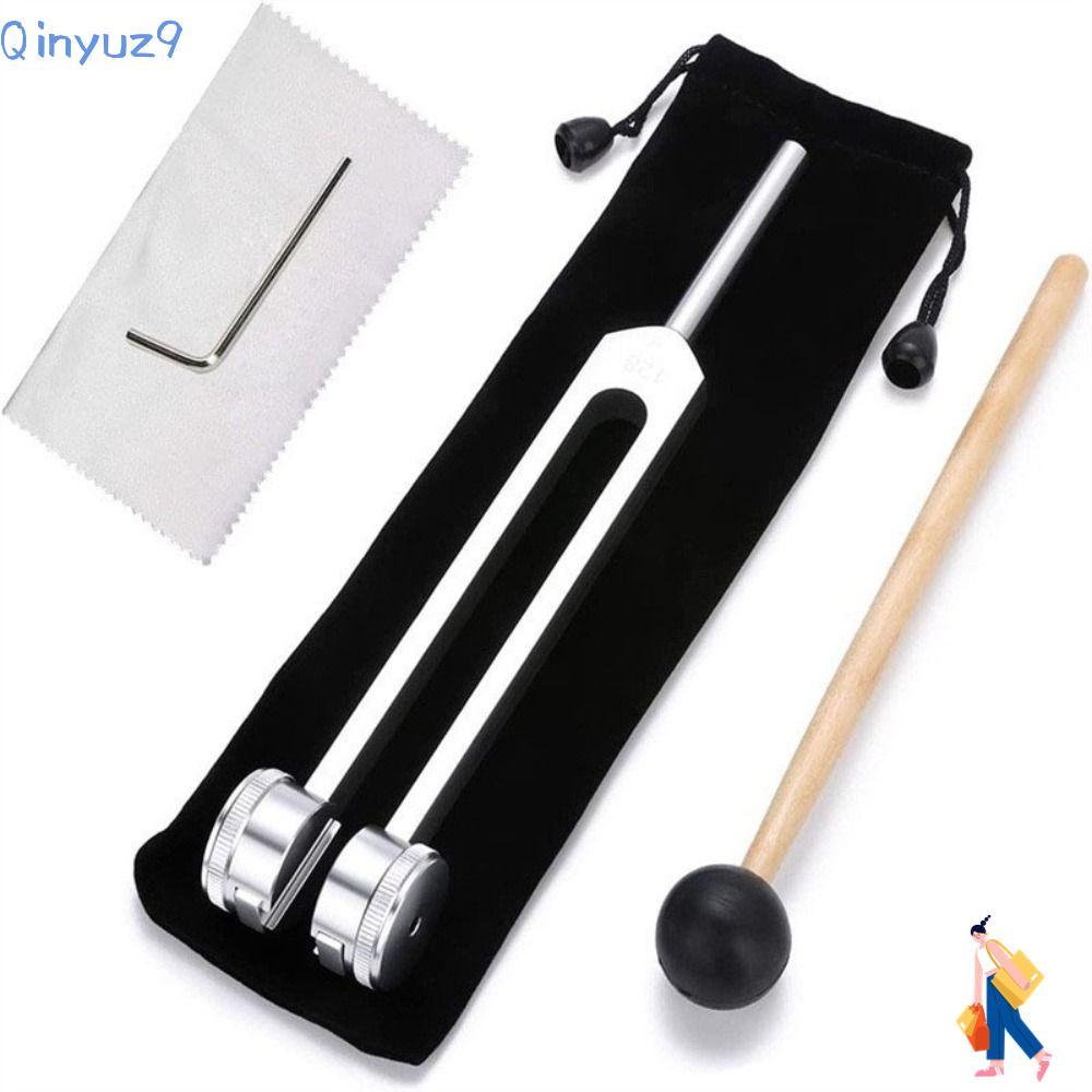 QINYUZ9 ชุดส้อมปรับแต่ง, เครื่องมือทําความสะอาดหู Weighted Healing ส้อมปรับแต่ง, แบบพกพา 128Hz โยคะแ