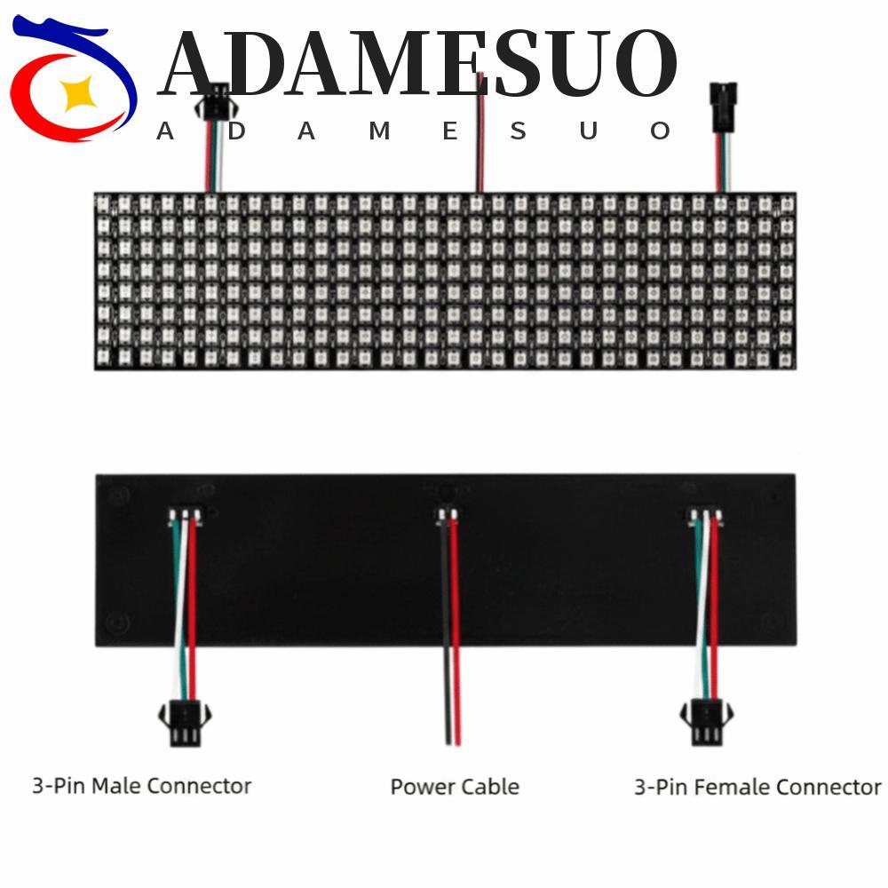 ADAMESUO WS2812B แผง LED, 8x8 16x16 8x32 ยืดหยุ่น LED Matrix, รูปแบบการเขียนโปรแกรม DC5V RGB Full Co