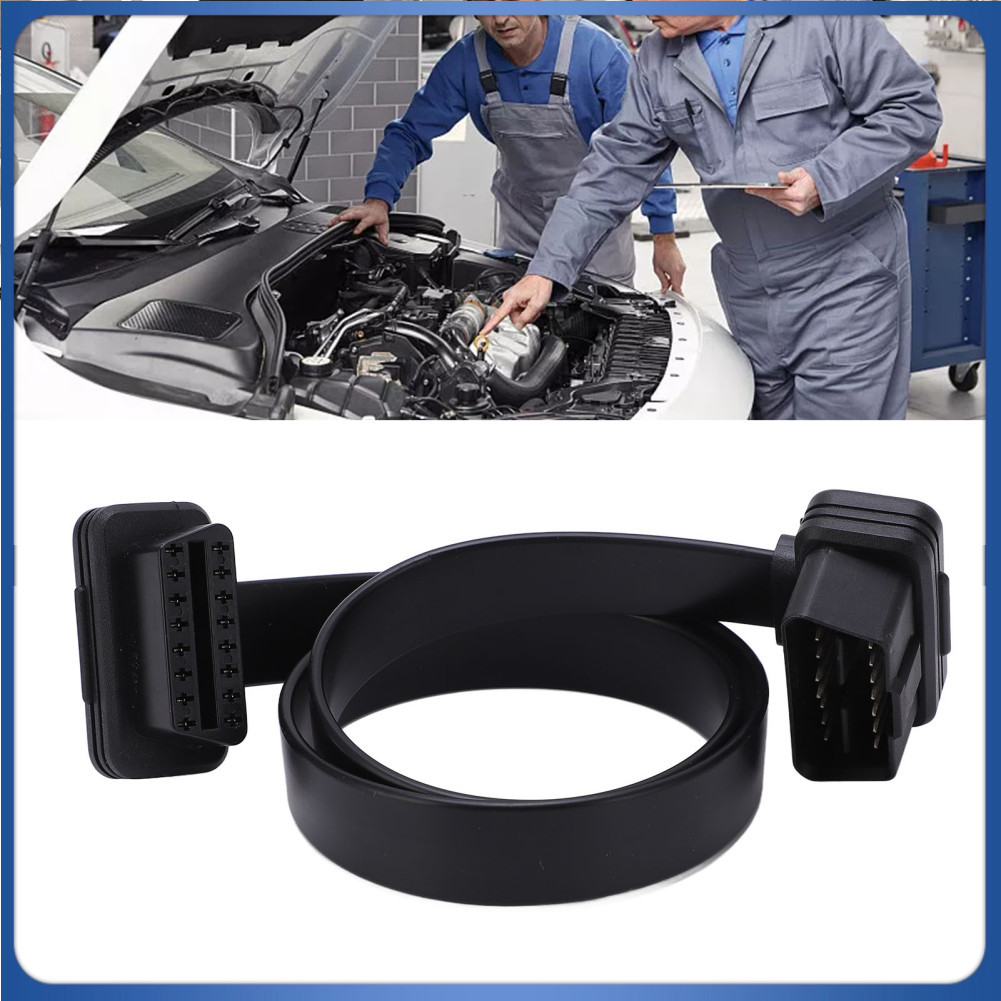 Mingstoree-th สายเคเบิล OBD2 16 พินส่วนขยายการวินิจฉัยเข้ากันได้กับเครื่องมือทั้งหมดและซ็อกเก็ตสแกนเ