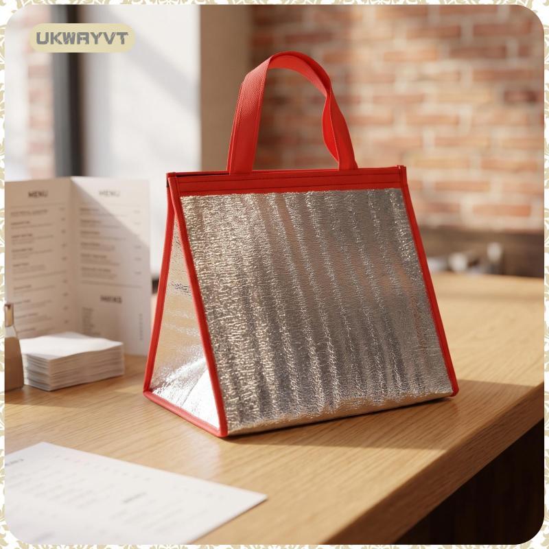 [ukwryvt] Zippered Pizza Delivery Bag กระเป๋าส่งอาหารหุ้มฉนวนสําหรับงานหนักแบบพกพา