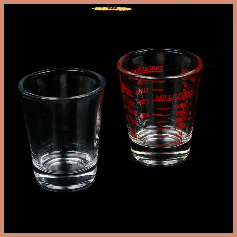 BSG 1 PC 30 ML ถ้วยตวงแก้วพร้อมสเกลแก้ว Liquid Glass ถ้วยออนซ์ BSG