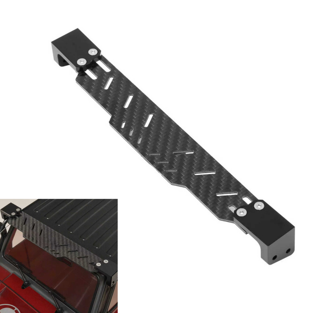 ปรับคาร์บอนไฟเบอร์ Sun Visor โลหะสําหรับ 1/8 1/10 RC Crawler รถ TRX4 SCX10 D90 90046 YIKONG YK4082 4