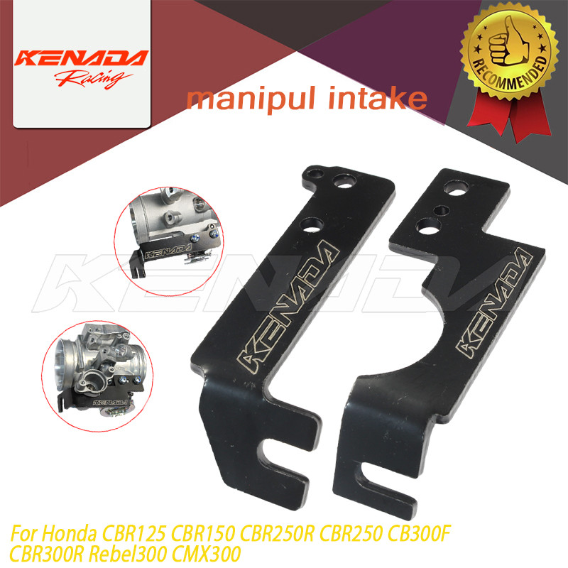 KENADA RACING สีดําดัดแปลงสายแก๊สสําหรับ CBR125 CBR150 CBR250R CBR250 CB300F CBR300R Rebel300 CMX300