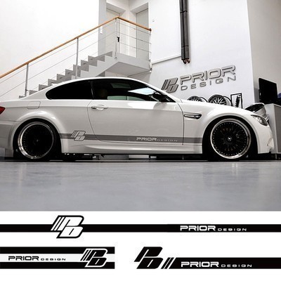 BMW ใหม่ 3 Series 5 Series M3M5 Audi A4LA6L Fox Mondeo กีฬาด้านข้างกระโปรงสติกเกอร์ Garland Universa