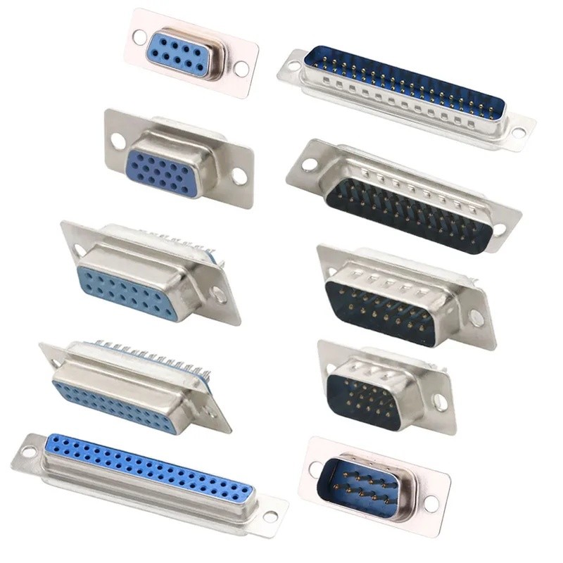 5PCS D-SUB 9 15 25 37 Pin ชายหญิง Solder Type Connector DIP ตรง Mount Serial Port อะแดปเตอร์ 2 แถว D