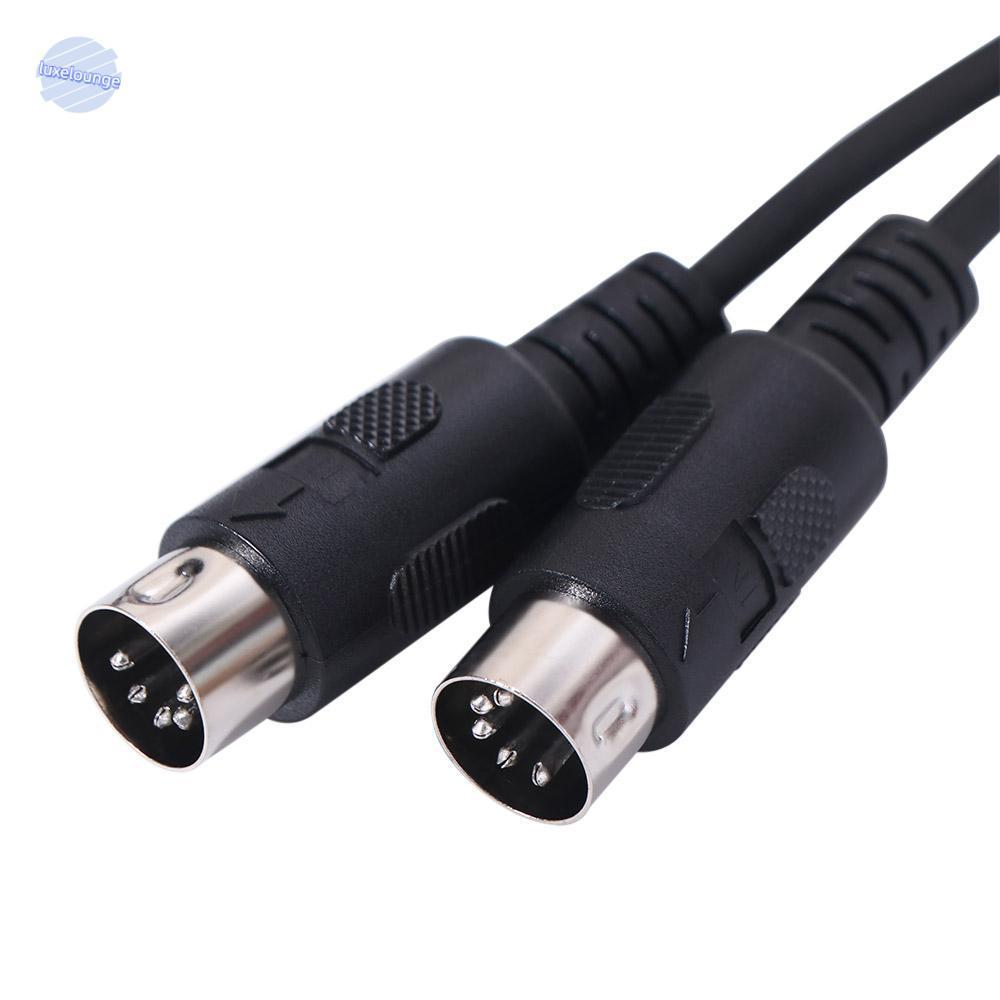 LUXELUNGE MIDI DIN Cord MIDI DIN 5PIN Synthesizer DIN Plug to 5 Pin Double Headed 5PIN Male to Male 
