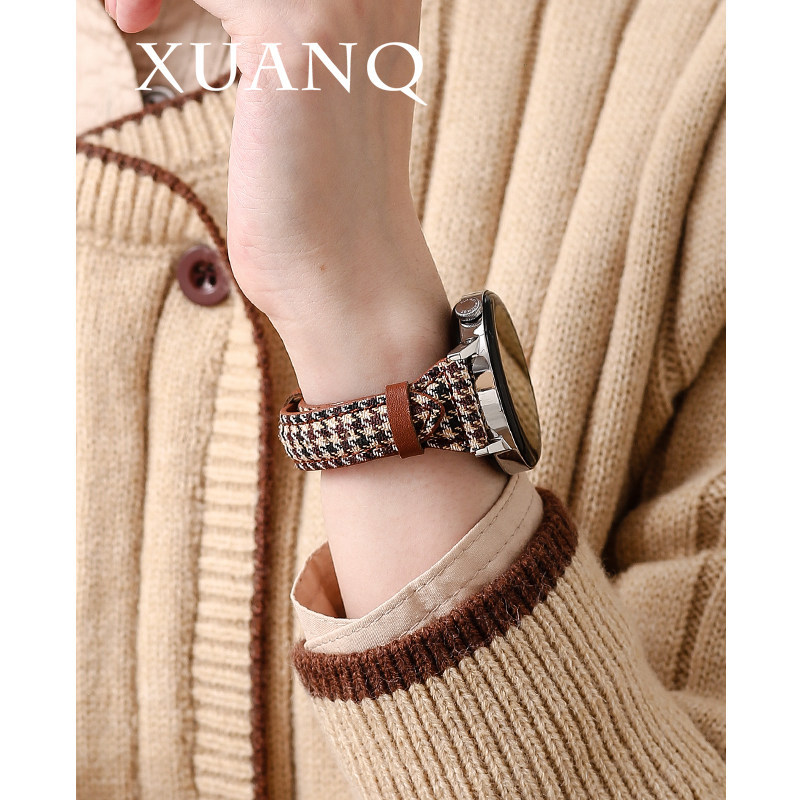 Xuanqian เหมาะสําหรับ Huawei GT7GT6 Houndstooth เอวเล็ก Huawei นาฬิกา GT5GT4 สายนาฬิกา4/3pro ผู้หญิง
