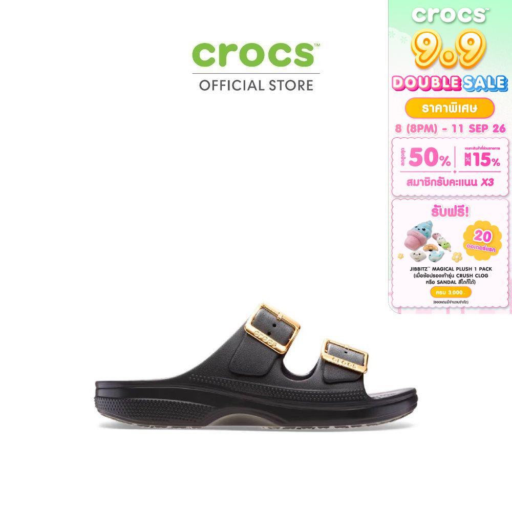 CROCS รองเท้าแตะผู้หญิง SATURDAY SANDAL METALLIC BUCKLE รุ่น 213316-001 - BLACK