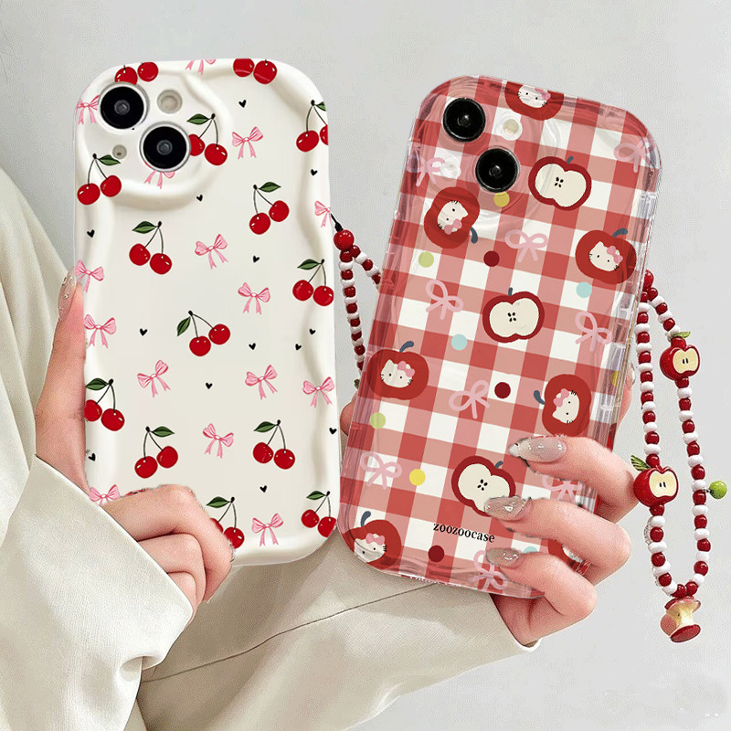 Pretty Bow Cherry Lattice ผลไม้สําหรับ Huawei Honoro 600 400 Lite Pro X7E X9B X8C X8B X8A X7A X7B X6