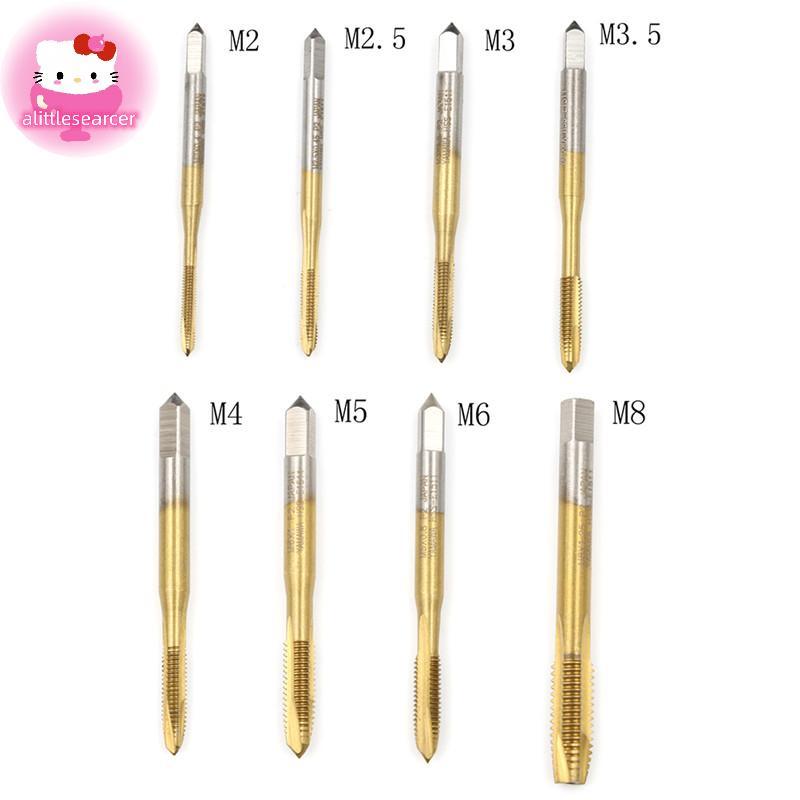 Alittlesearcer M2/M2.5/M3/M3.5/M4/M5/M6/M8 HSS เมตริกตรงขลุ่ยสกรูแตะปลั๊ก EN