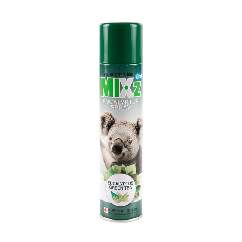 MIXZ สเปรย์ปรับอากาศ กลิ่นยูคา ชาเขียว สีเทา ขนาด 320 ซีซี
