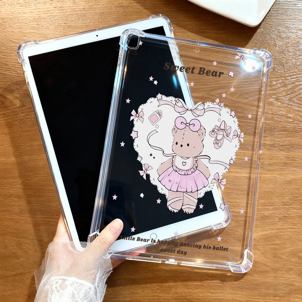 เคสอะคริลิกใส For Samsung Galaxy Tab A9 AS8 S6 A8 SS12 S9 S10 FE P610 Plus P615 P620 Lite P619 P613 