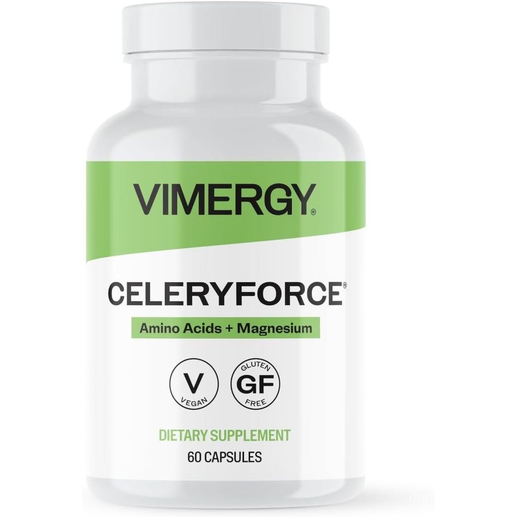 Vimergy Celeryforce – สารอาหารและกรดอะมิโน – พอร์ต Your Wellness Routine* – Ksher & Gluten – 60 แคปซ