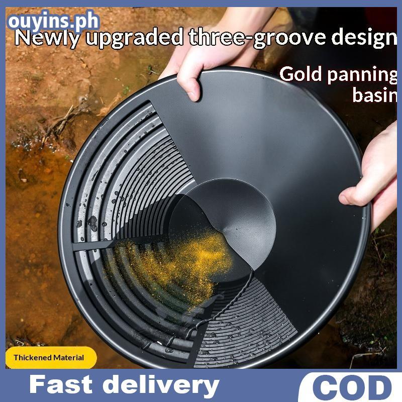 OUSY พลาสติกกระทะทองความจุขนาดใหญ่ลื่น Riffle Design Gold Prospecting Mining เครื่องมือสําหรับสมัครเ