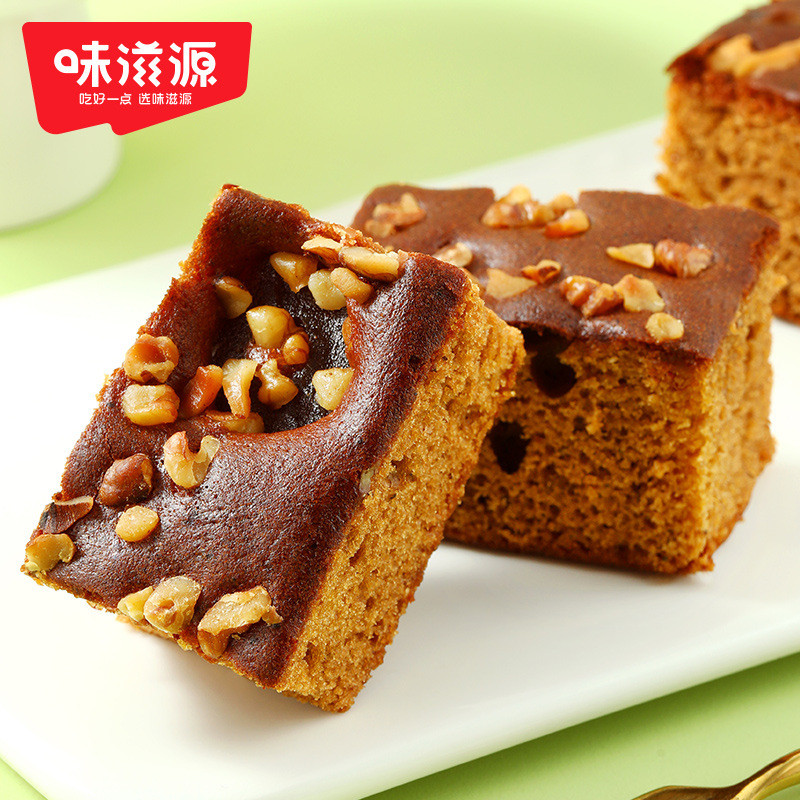 Mizyuan Walnut Red Date Cake 400g Dim Sum Meal Full Belly Small Noodles Casual Office Snacks 9.11