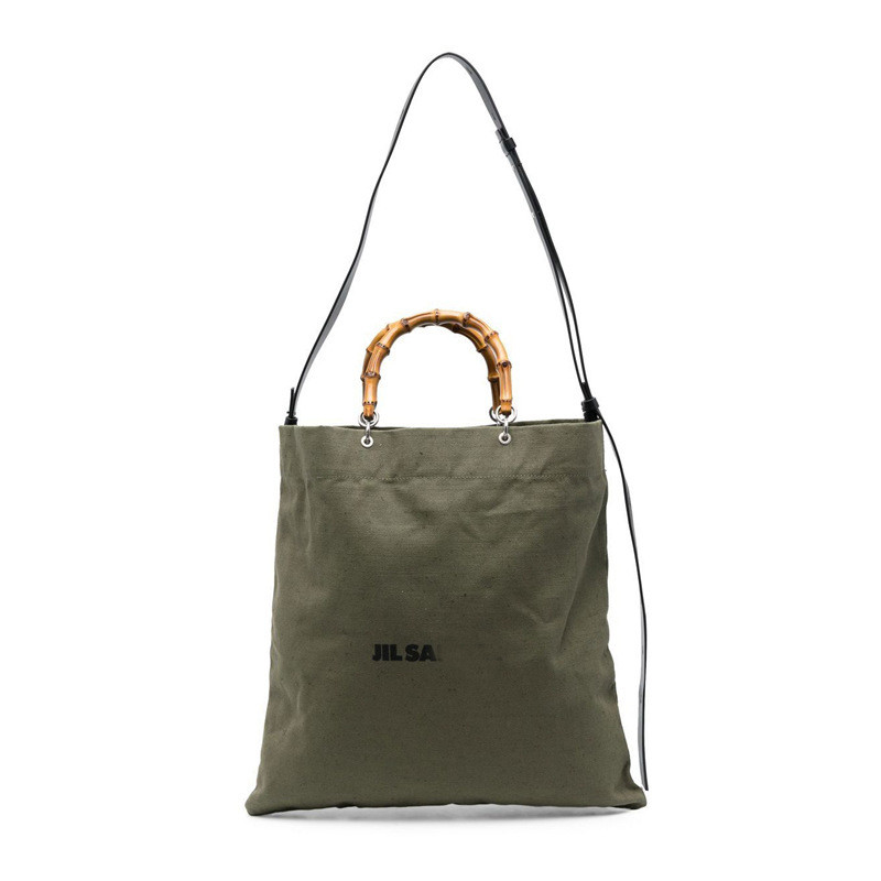C9RL Bamboo Canvas Tote Bag Shoulder Messenger Bag Backpack Men Women Shopping Bag
