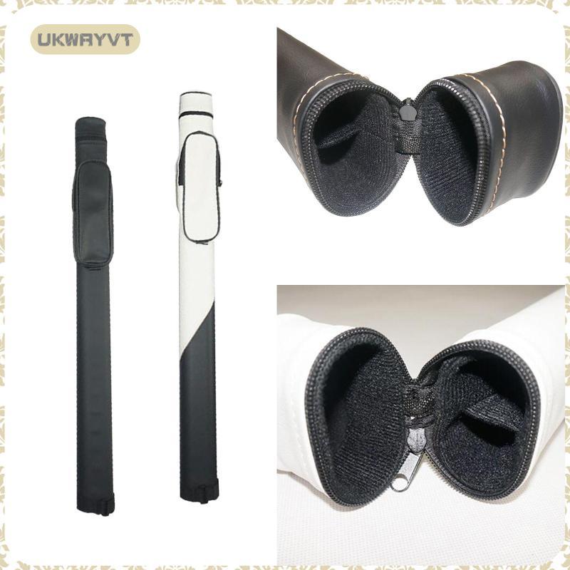 [ukwryvt] Pool Cue Case 1/2 Cue Case with External Pocket Protective Pouch Carrier Pool Cues Protect