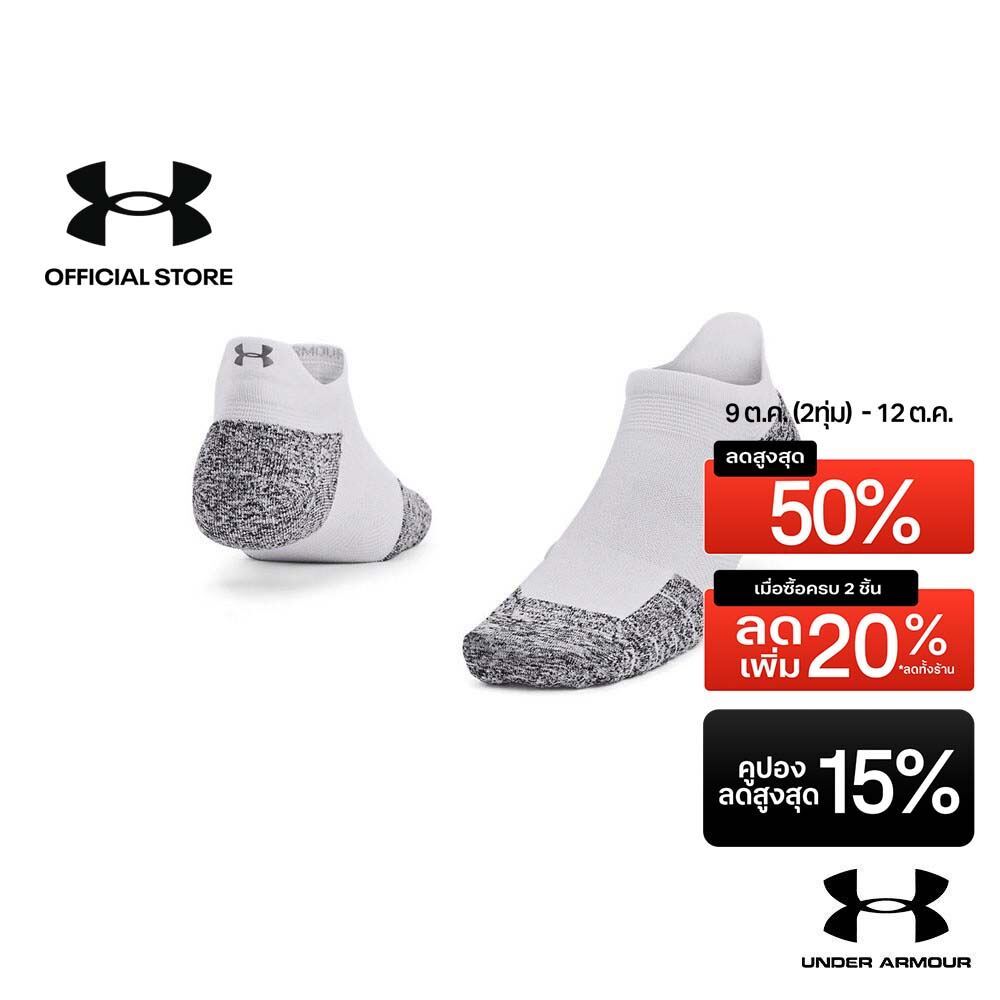 Under Armour UA Unisex ArmourDry™ Run Cushion No Show Tab Socks อันเดอร์ อาร์เมอร์ ถุงเท้า สำหรับทุกเพศ
