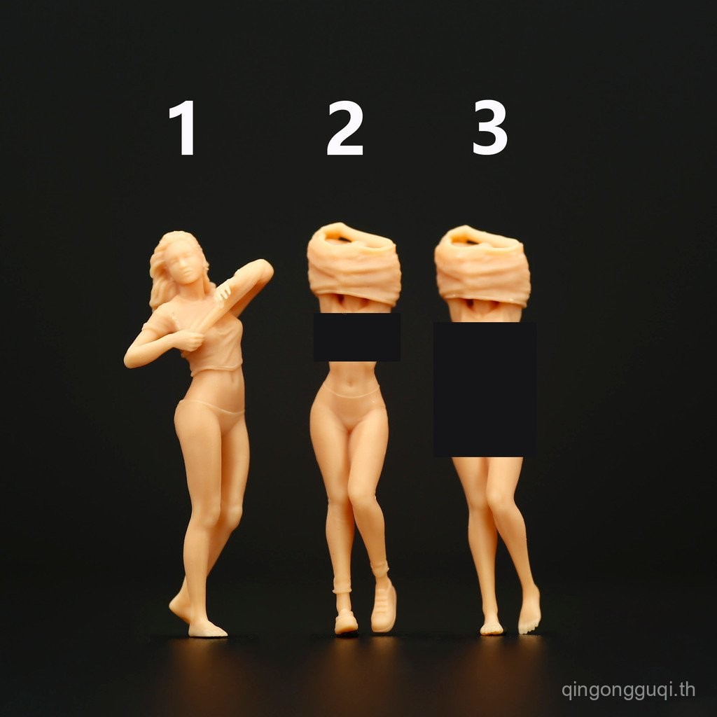 [Haishu] 1: 64 Undressing Girl Miniature Model 1: 43 Resin White Model Scene Micro Shooting Doll A32